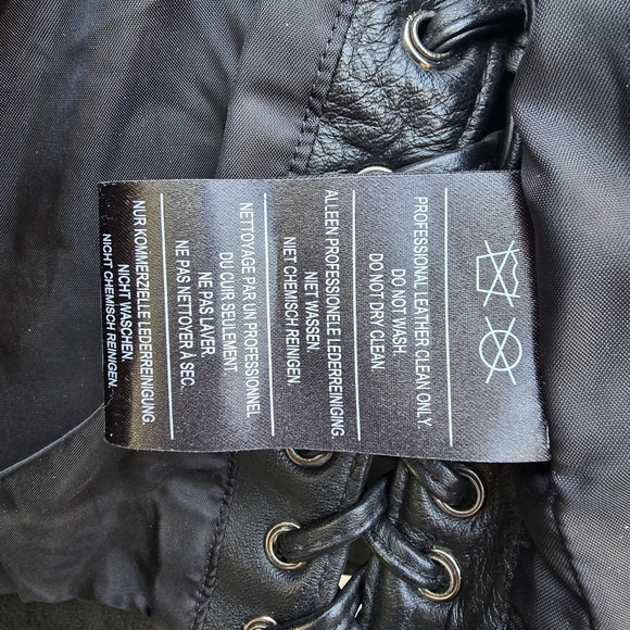 Harley-Davidson Vest Womens Medium Black Leather Biker Lace Up Sides Winged Logo - Picture 15 of 16